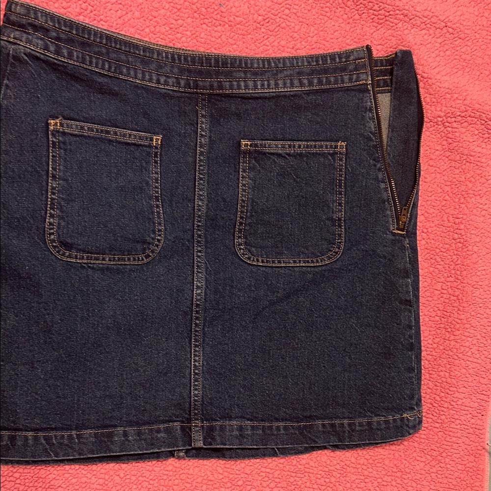 LOFT Dark Blue Mini Skirt